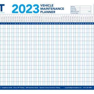 2023 Vehicle Maintenance Wall Planner