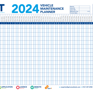 2024 Vehicle Maintenance Wall Planner